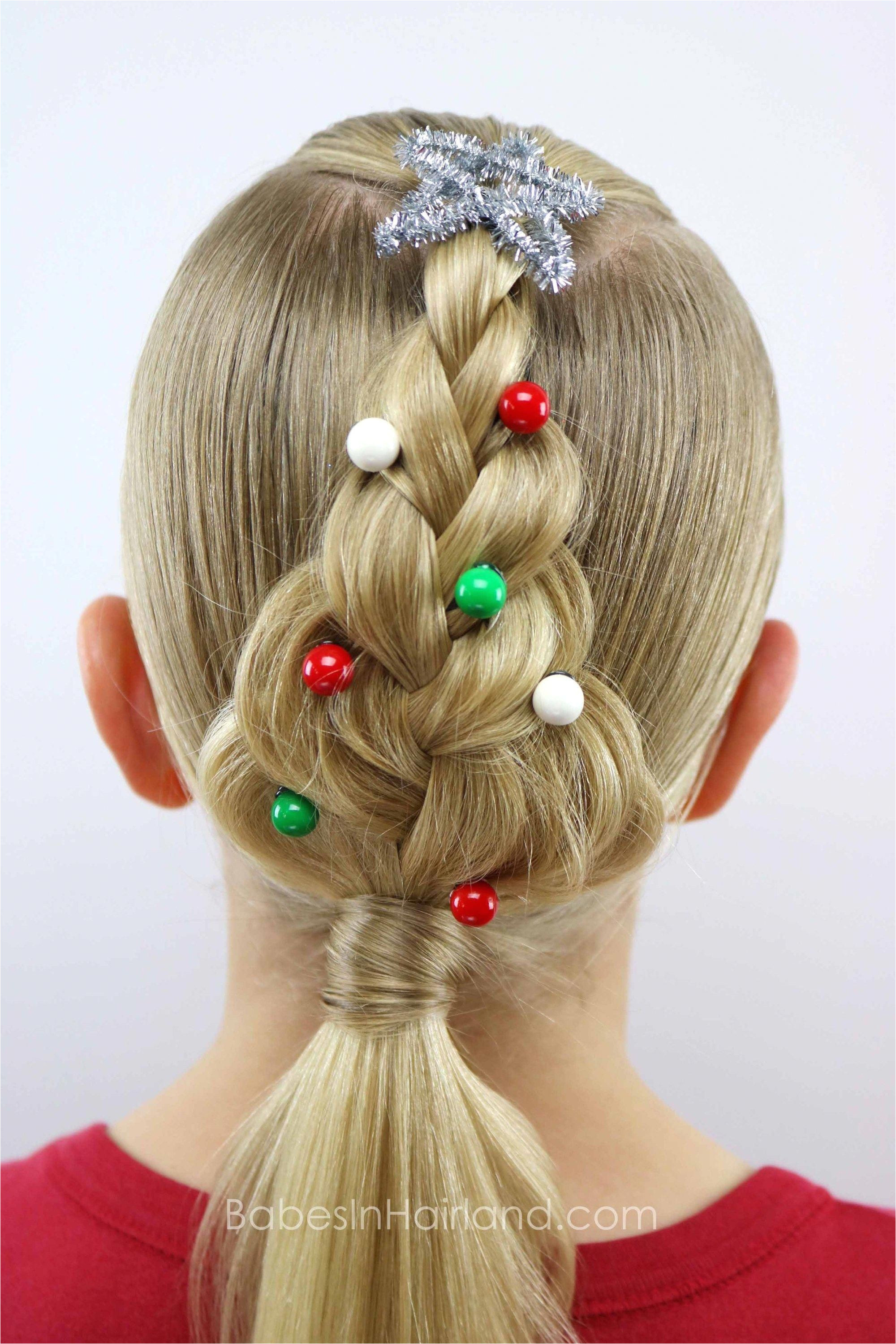 For an easy Christmas hairstyle try this cute Christmas Tree Braid from BabesInHairland hair braids hairstyle easy hairstyle