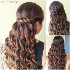 My Work Prom Hairstyle Beautiful curls with a twisted braid can be nice for a