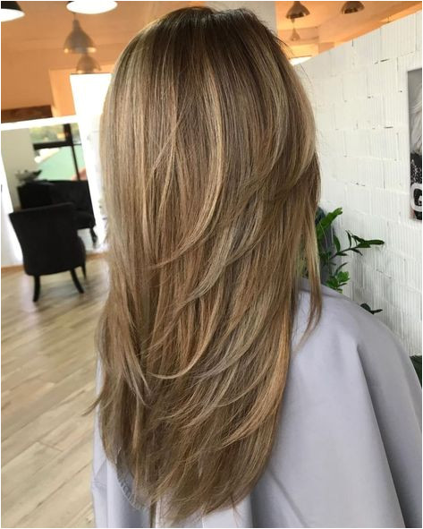 Long Haircut With V Cut Layers