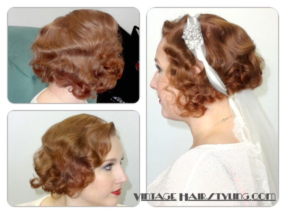 Fine hair fixes for an Art Deco Bride BobbyPinBlog Vintage Wedding Hairstyle