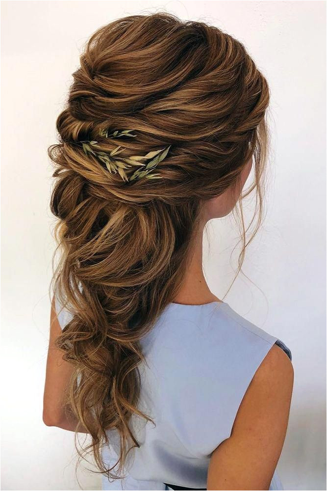 wedding hair half up greek swept cascading on long hair oksana sergeeva stilist via instagram beautifulweddinghairstyles Visit January 2019