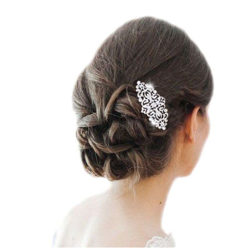 Amazon EVER FAITH Art Deco Wave Bridal Hair Side b Clear Austrian Crystal Silver Tone Jewelry