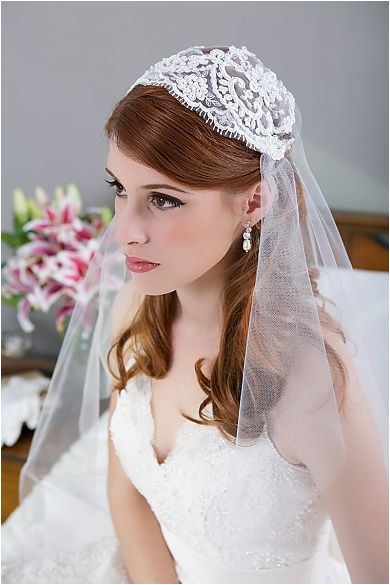 bridal veil art deco wedding