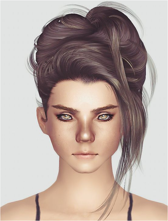 NewSea s Crazy Love hairstyle retextured by Momo for Sims 4 Sims Hairs