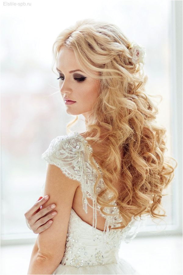 Top 20 Down Wedding Hairstyles for Long Hair Reception Pinterest