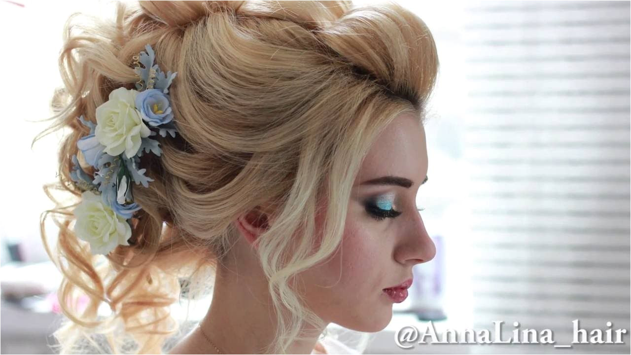 Bridal Updo Wedding Hairstyle Prom Hairstyle Curly look Long Hair