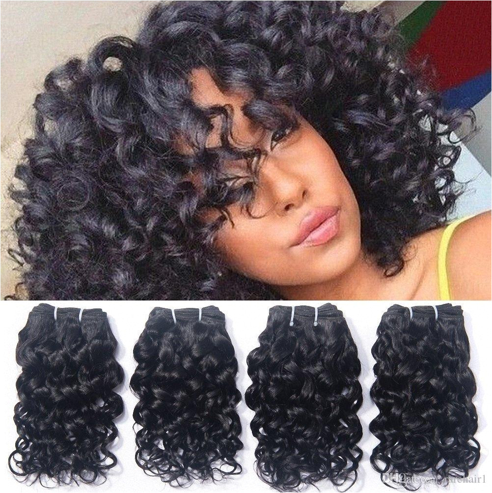 Brazilian Curly Human Hair Weave 4 Bundles Unprocessed Virgin Remy Wet And Wavy Extensions 8A Grade Human Hair Weave Extensions 50g Bundle Remy Hair Weave