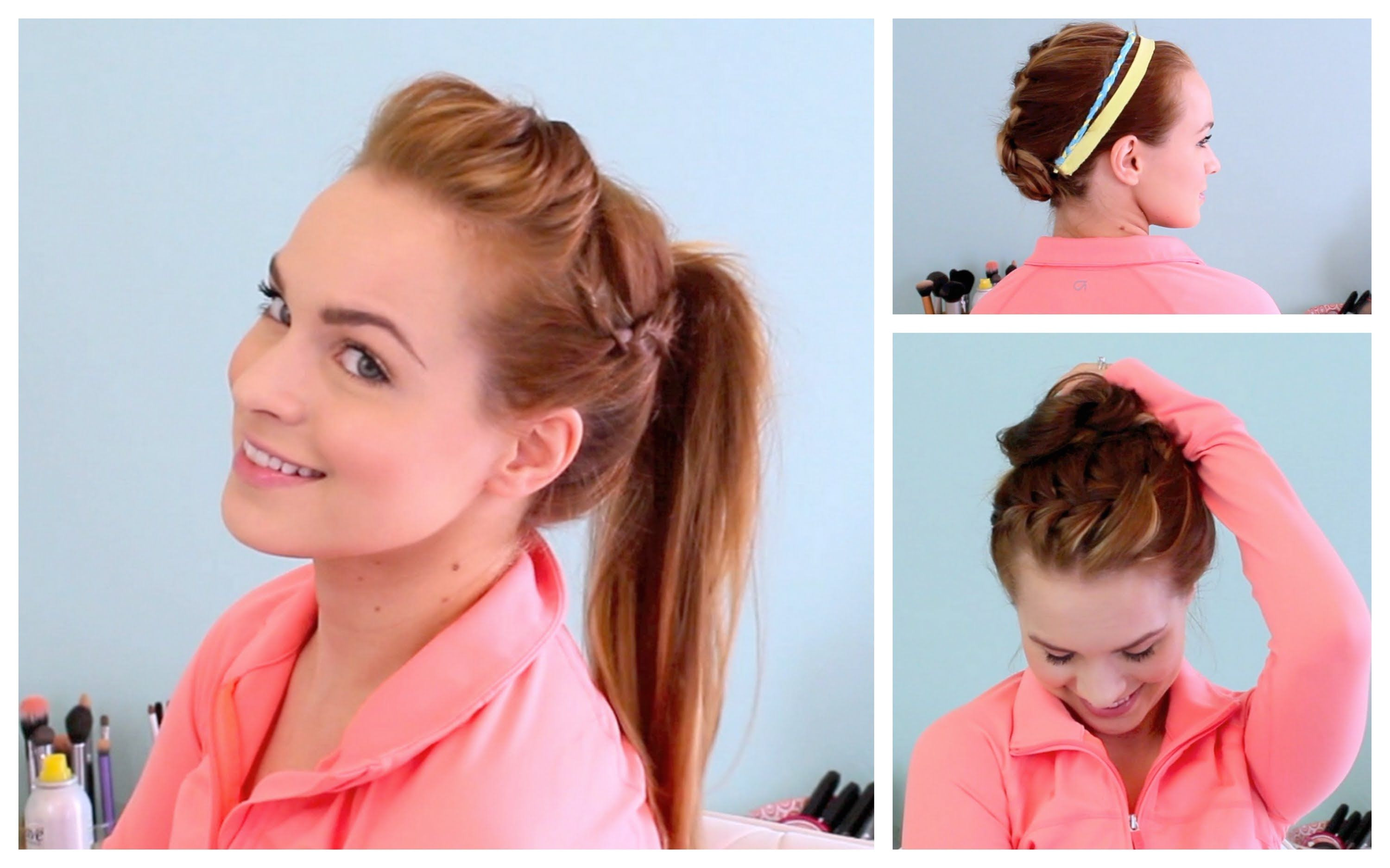 3 Workout Ready Hairstyles DIY Headband