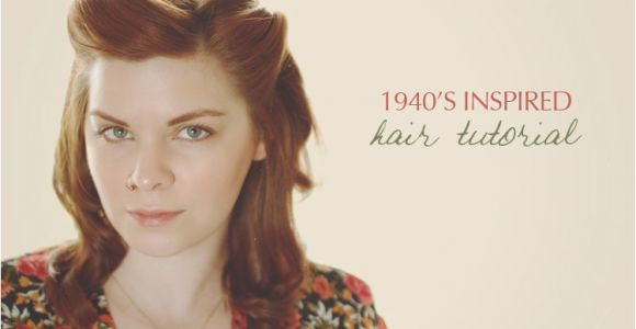 1940s Easy Hairstyles 1940′s Inspired Hair Tutorial