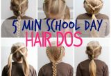 5 Minute Easy Hairstyles for School 5 Minute School Day Hair Styles Fynes Designs