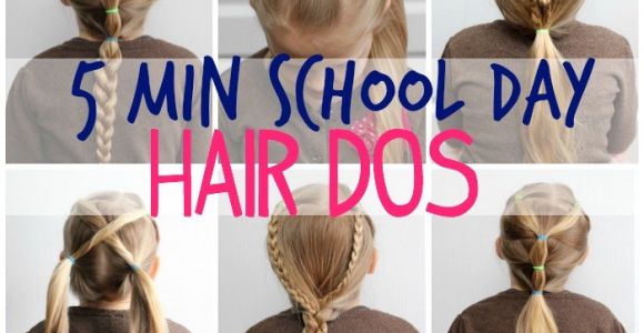 5 Minute Easy Hairstyles for School 5 Minute School Day Hair Styles Fynes Designs