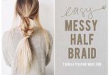 5 Simple Hairstyles for School Splendid Best 5 Minute Hairstyles – Messy Half Braids and Ponytail