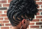 Black Hairstyles Twists Updos Inverted Flat Twist Updo with Curly top Naturalhairstyles