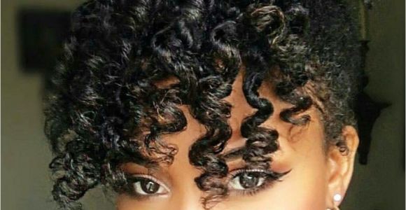 Black Hairstyles with Buns and Bangs E Of the Cutest Naturalhair Hairstyles with A Bun and Bangs