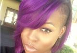 Black Hairstyles with Shaved Sides Purple Bob with Shaved Side Natural Hair Pinterest