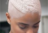 Blonde Hairstyles for African American Platinum Blonde Hair On Black Woman Tapered Short Haircut with A