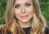 Blonde Hairstyles Middle Parting Summer Haircut Styles Long Version Elizabeth Olsen