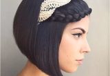 Bob Haircut with Headband Trubridal Wedding Blog