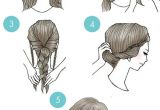 Cartoon Bun Hairstyles Simple Step by Step Illustrations Show Fun Ways to Style Your Hair