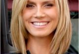 Chin Length Blunt Hairstyles Heidi Klum Shoulder Length Blunt Bob Hair