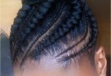 Cornrow Braided Bun Hairstyles African Ponytail Cornrow Allhairmakeover Pinterest