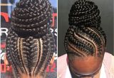 Cornrow Braided Bun Hairstyles Braided Bun Black Natural Hairstyles In 2018 Pinterest