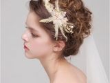 Cost Of Wedding Hairstyles 2018 Fashion Bridal Headdress Gold Hair Crowns Feather Pearls Hair