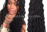 Crochet Hairstyles Dreads 18 Inch soft Wavy Faux Locs Crochet Braids Curly Crochet Dreadlock