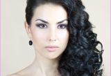 Curls to One Side Wedding Hairstyles Curly Hairstyles Pinned to the Side Latestfashiontips