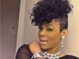 Curly Weave Mohawk Hairstyles Mohawk Hairstyle with Weave