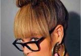 Cute Bun Hairstyles with Bangs 20 Bun Hairstyles with Bangs