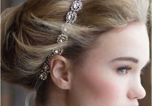 Cute Hairstyle with Headband 25 Good Bun Wedding Hairstyles