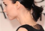 Cute Quick Ponytail Hairstyles Rooney Mara Short Haircut Cute Black Ponytail