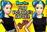 Diy Doll Hairstyles How to Pinup Victory Roll Hair Tutorial with Barbie Doll Diy Doll