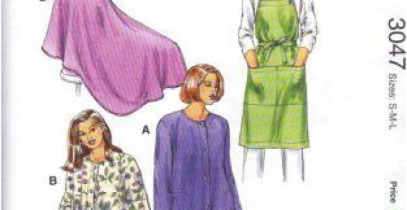 Diy Haircut Cape Kwik Sew Sewing Pattern 3047 Uni Sizes S L Chest 34 44" Smocks