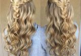 Dressy Braided Hairstyles Blonde Braid Prom formal Hairstyle Half Up Long Hair