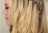 Easy Cascading Braids Hairstyles Tutorial Waterfall Braid Half Updo Hairstyles