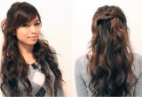 Easy Curly Hairstyles for Straight Hair Easy Holiday Curly Half Updo Hairstyle for Medium Long