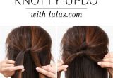 Easy Hairstyles for Knotty Hair Lulus How to Knotty Updo Hair Tutorial Frisuren