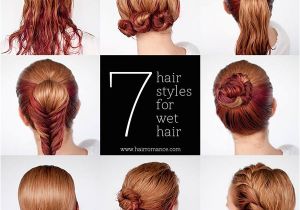 Easy Hairstyles with Wet Hair Get Ready Fast with 7 Easy Hairstyle Tutorials for Wet