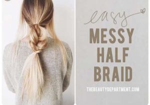 Easy Hairstyles You Can Do In Five Minutes Splendid Best 5 Minute Hairstyles – Messy Half Braids and Ponytail