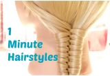 Easy One Minute Hairstyles 1 Minute Hairstyles Easy Summer Hairstyles Crix