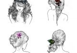 Fairy Hairstyles Drawing Hair ornaments Series Pleted with Ball Point Pen Pencil and