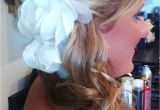 Formal Hairstyles Off to the Side Bridal Updo Off to the Side Ponytail with White Accessory