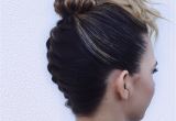 French Braid with Bun Hairstyles Hair by Jessica Ryland Upside Down French Braid Bun Faux Bangs