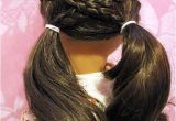 Fun and Easy American Girl Doll Hairstyles Cross Over Pigtails Doll Hairdo Pinterest