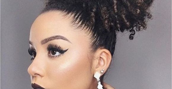 Gel Hairstyles for Black Women Short High Afro Ponytail Clip In Afro Kinky Curly Hair Drawstring