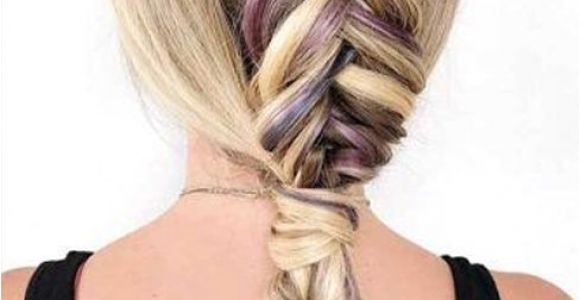 Gym Hairstyles Pinterest New attractive Rainbow Hair Color with Braids for Teenage Girls