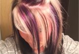 Hairstyles Blonde with Red Underneath Purple Blonde and Black On top with All Black Underneath