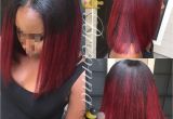 Hairstyles Bob Blunt Cut Blunt Cut Bob with Red Ombré Hair